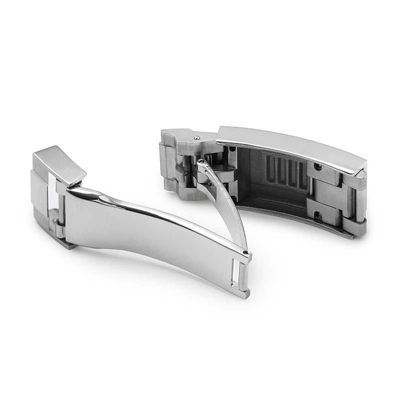 Adjustable Stainless Steel Watchband Buckle Solid Brushed Mid polised clasp IXDAO Watch Official Store