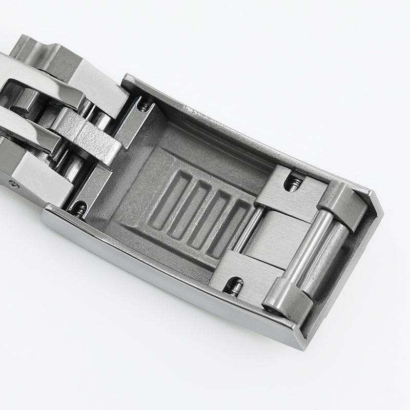 Adjustable Stainless Steel Watchband Buckle Solid Brushed Mid polised clasp IXDAO Watch Official Store