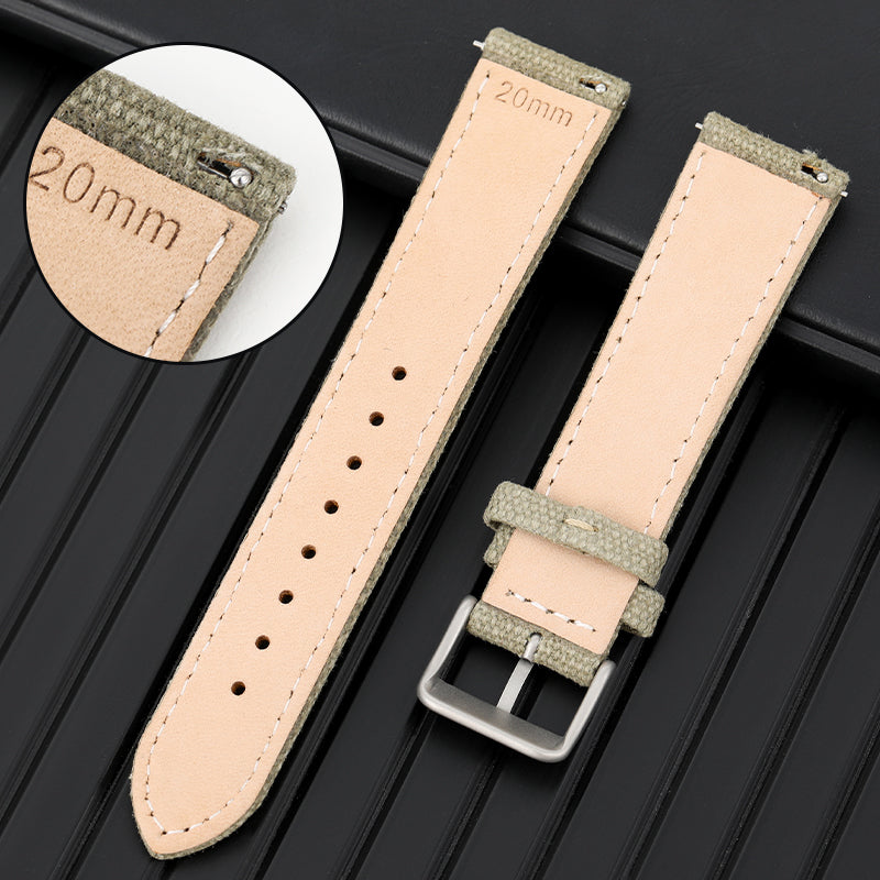 Leather Nylon Canvas Strap Watchband IXDAO Watch Official Store