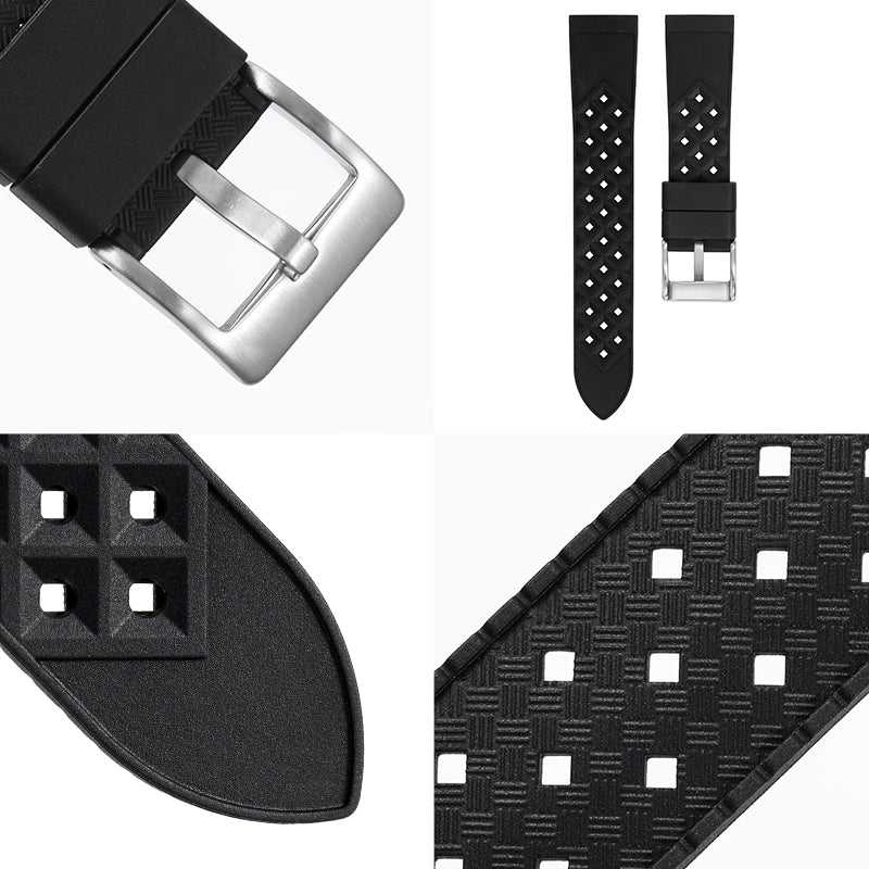 Tropical Soft Silicon Rubber Dive Watch Strap IXDAO Watch Official Store