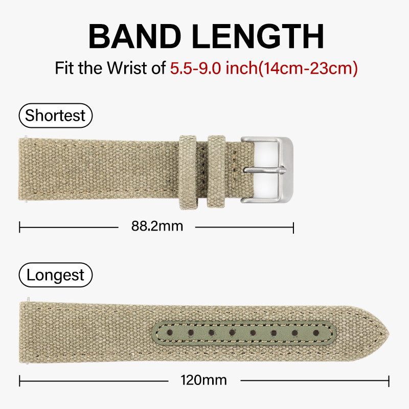 Leather Nylon Canvas Strap Watchband IXDAO Watch Official Store
