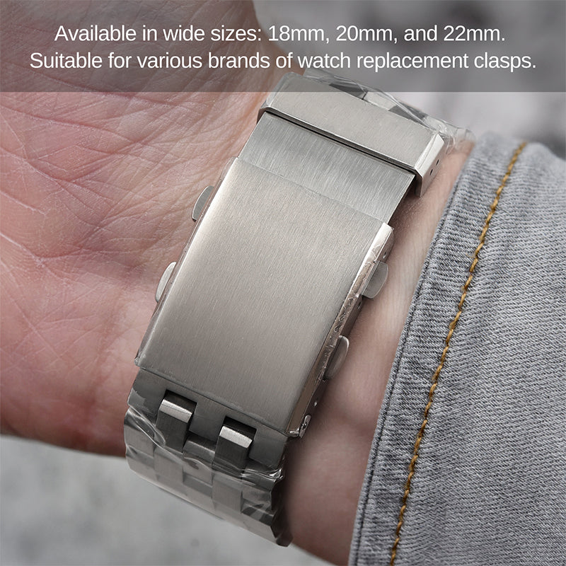316L Stainless Steel 18mm 20mm 22mm Entendable Adjustable Folding Watch Buckle IXDAO Watch Official Store