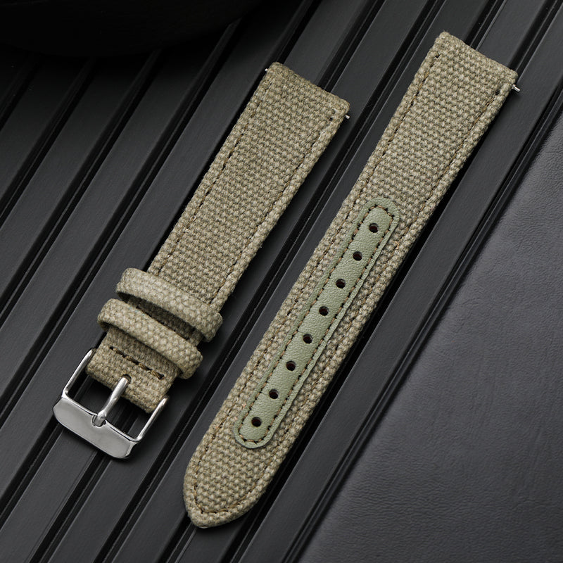 Leather Nylon Canvas Strap Watchband IXDAO Watch Official Store