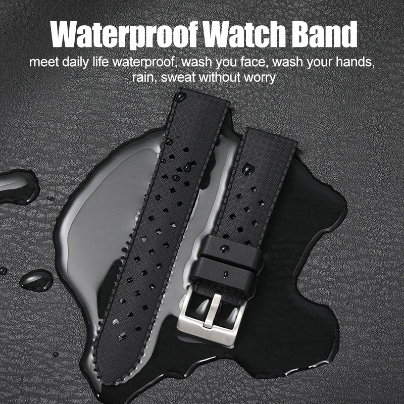 Tropical Soft Silicon Rubber Dive Watch Strap IXDAO Watch Official Store