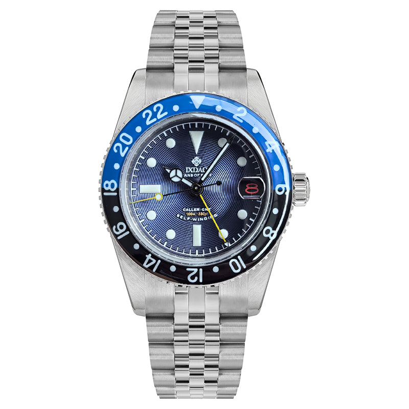 IXDAO 6542 Vintage 38MM NH34 GMT 904L Automatic Dive Watch Grey Dial IXDAO Watch Official Store