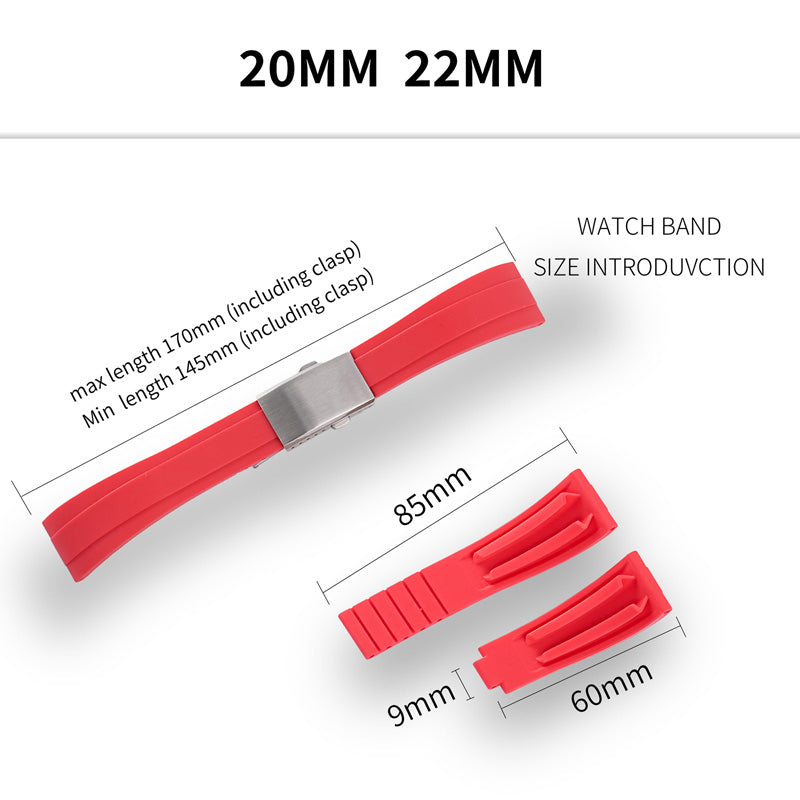 ★New Arrivals★Cut-to-Size TPU Rubber Watch Strap IXDAO Watch Official Store