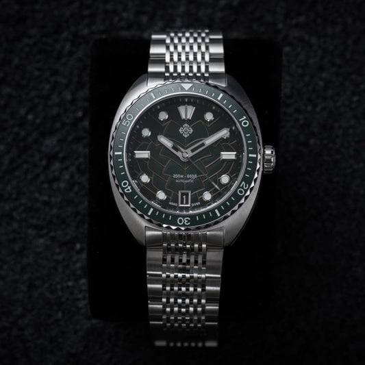 IXDAO IPOSE 2025 New Men's Green Dragon Scale Pattern Mechanical Diving Watch IXDAO Watch Official Store