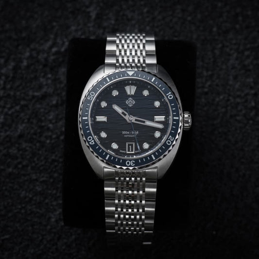 IXDAO IPOSE 2025 New Men's Blue Wave patterns Mechanical Diving Watch IXDAO Watch Official Store