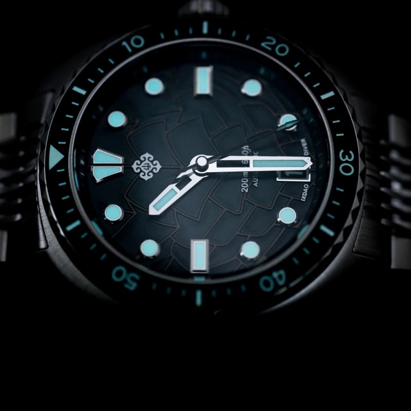IXDAO IPOSE 2025 New Men's Green Dragon Scale Pattern Mechanical Diving Watch IXDAO Watch Official Store