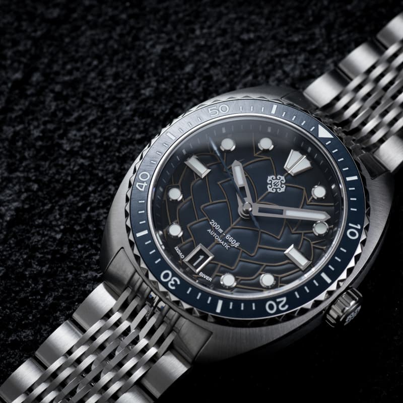 IXDAO IPOSE 2025 New Men's Blue Dragon Scale Pattern Mechanical Diving Watch IXDAO Watch Official Store