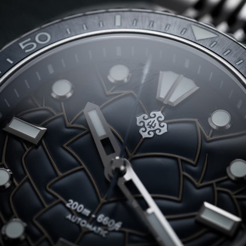 IXDAO IPOSE 2025 New Men's Blue Dragon Scale Pattern Mechanical Diving Watch IXDAO Watch Official Store