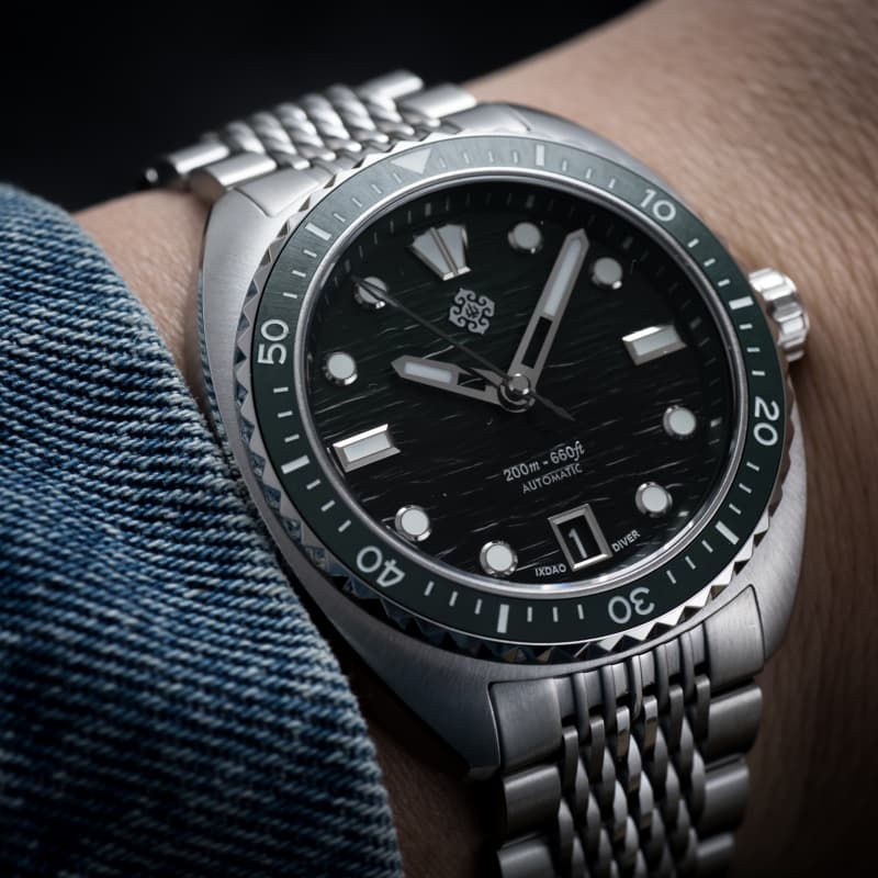 IXDAO IPOSE 2025 New Men's Green Wave patterns Mechanical Diving Watch IXDAO Watch Official Store
