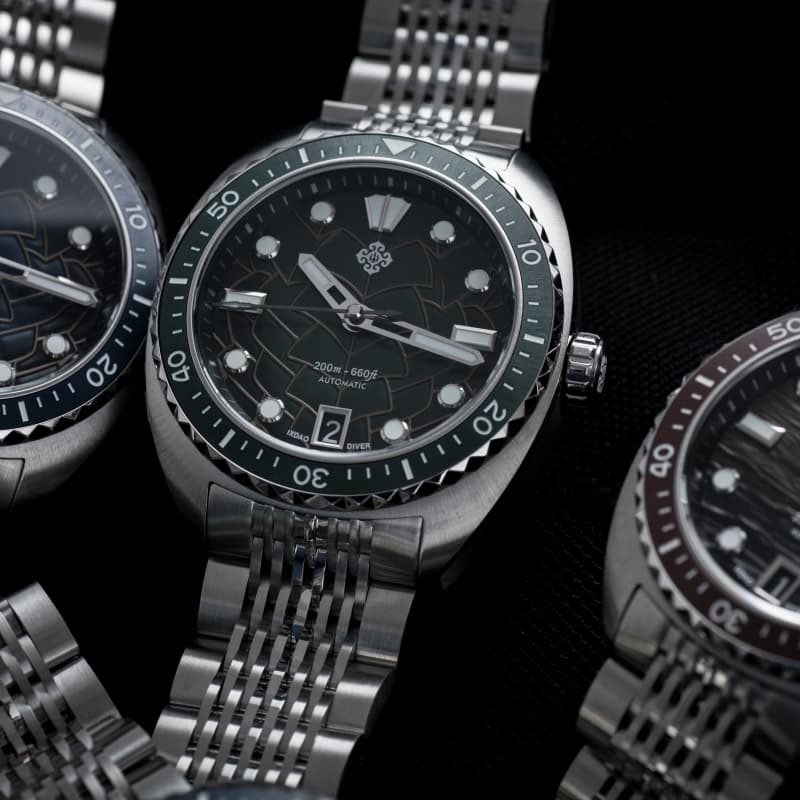 IXDAO IPOSE 2025 New Men's Green Dragon Scale Pattern Mechanical Diving Watch IXDAO Watch Official Store