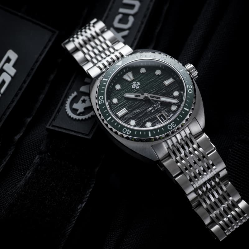 IXDAO IPOSE 2025 New Men's Green Wave patterns Mechanical Diving Watch IXDAO Watch Official Store