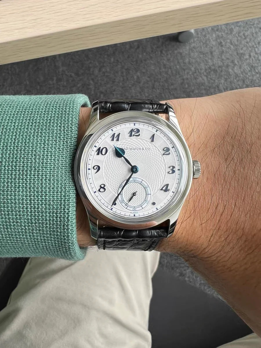 IXDAO 36.8mm VD78 Quartz Dress Watch White Dial Blue Hands IXDAO Watch Official Store