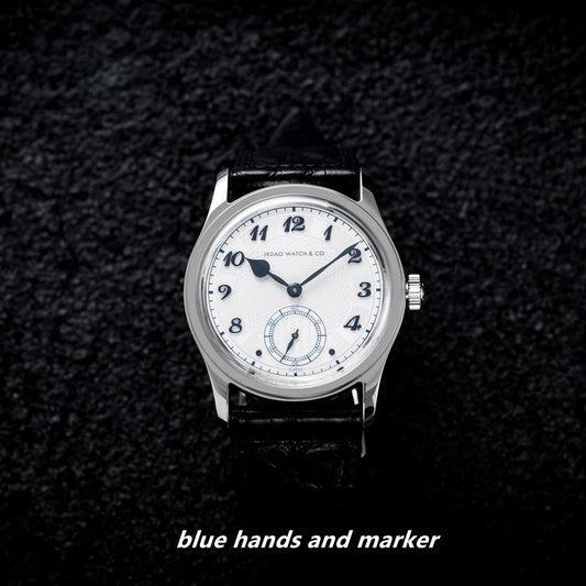 IXDAO 36.8mm VD78 Quartz Dress Watch White Dial Blue Hands IXDAO Watch Official Store