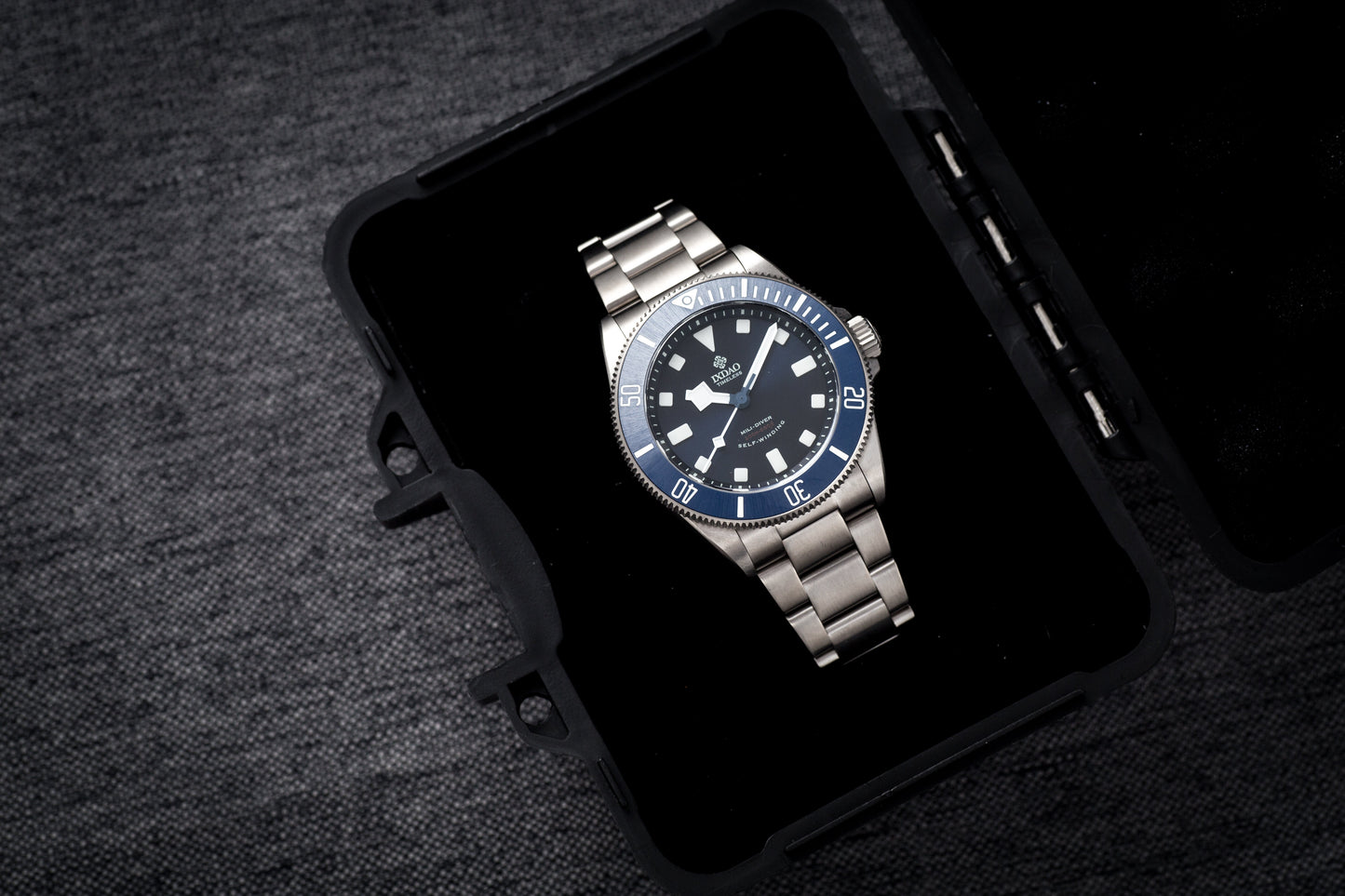 IXDAO Titanium 39mm Automatic Dive Watch Blue Dial 15 Scale Bezel IXDAO Watch Official Store