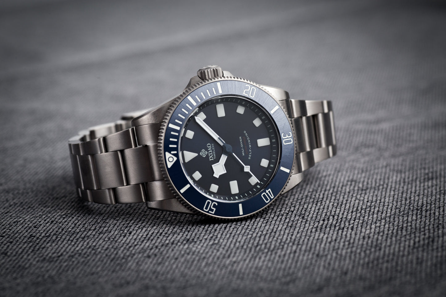 IXDAO Titanium 39mm Automatic Dive Watch Blue Dial 15 Scale Bezel IXDAO Watch Official Store