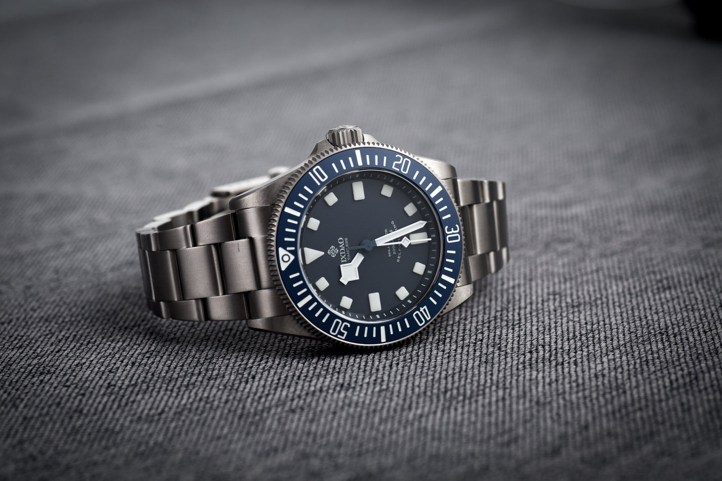 IXDAO Titanium 39mm Automatic Dive Watch Blue Dial Full Scale Bezel IXDAO Watch Official Store