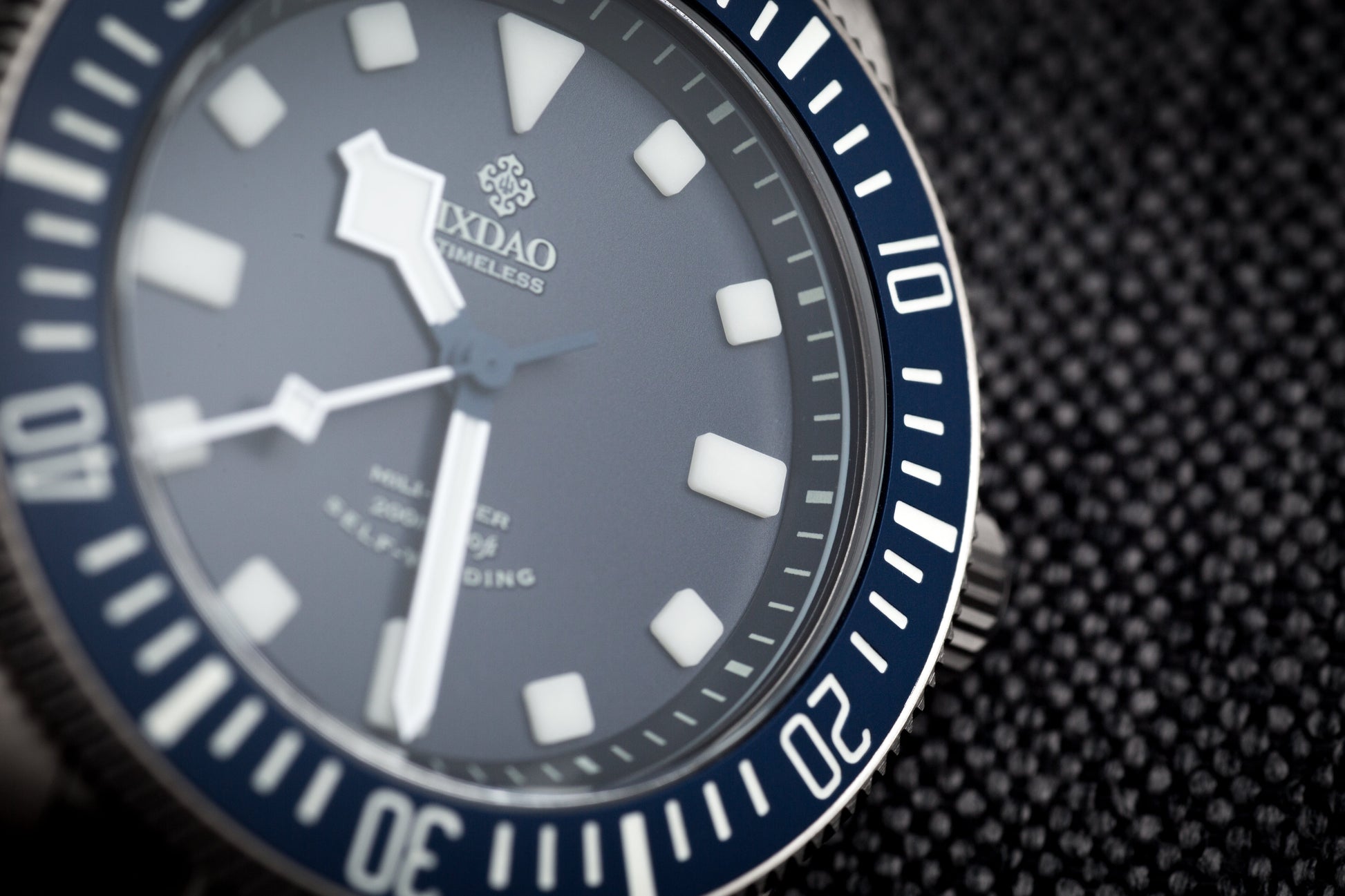 IXDAO Titanium 39mm Automatic Dive Watch Blue Dial Full Scale Bezel IXDAO Watch Official Store