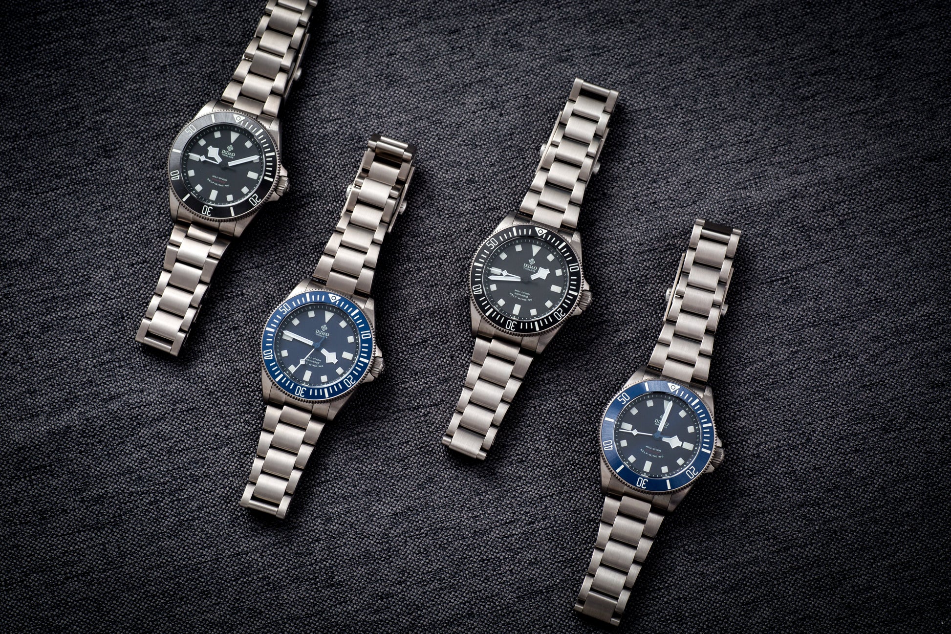 IXDAO Titanium 39mm Automatic Dive Watch Blue Dial Full Scale Bezel IXDAO Watch Official Store