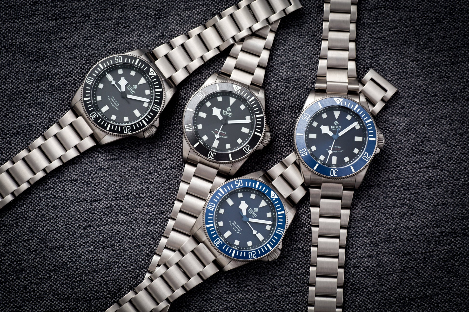 IXDAO Titanium 39mm Automatic Dive Watch Blue Dial Full Scale Bezel IXDAO Watch Official Store