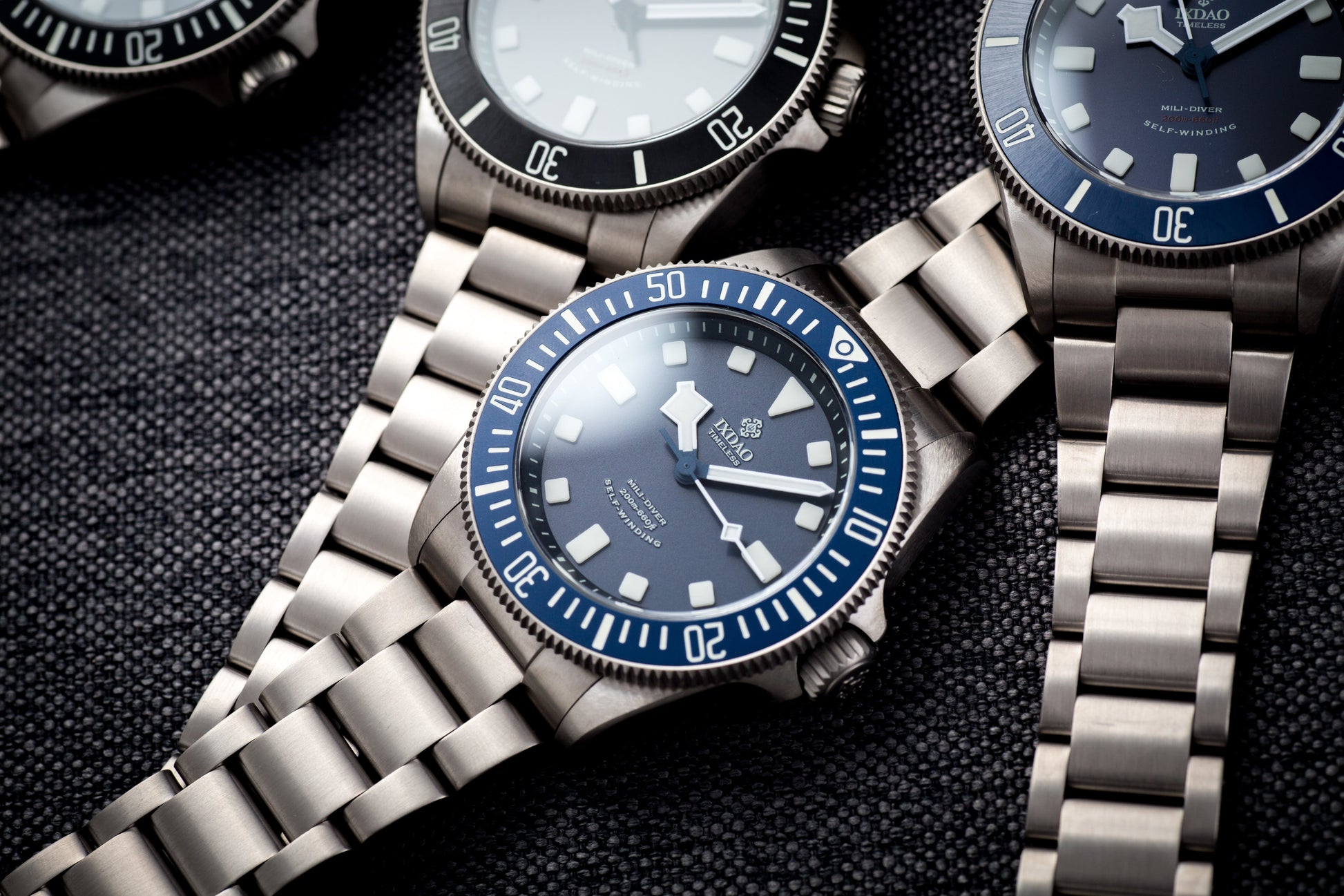 IXDAO Titanium 39mm Automatic Dive Watch Blue Dial Full Scale Bezel IXDAO Watch Official Store