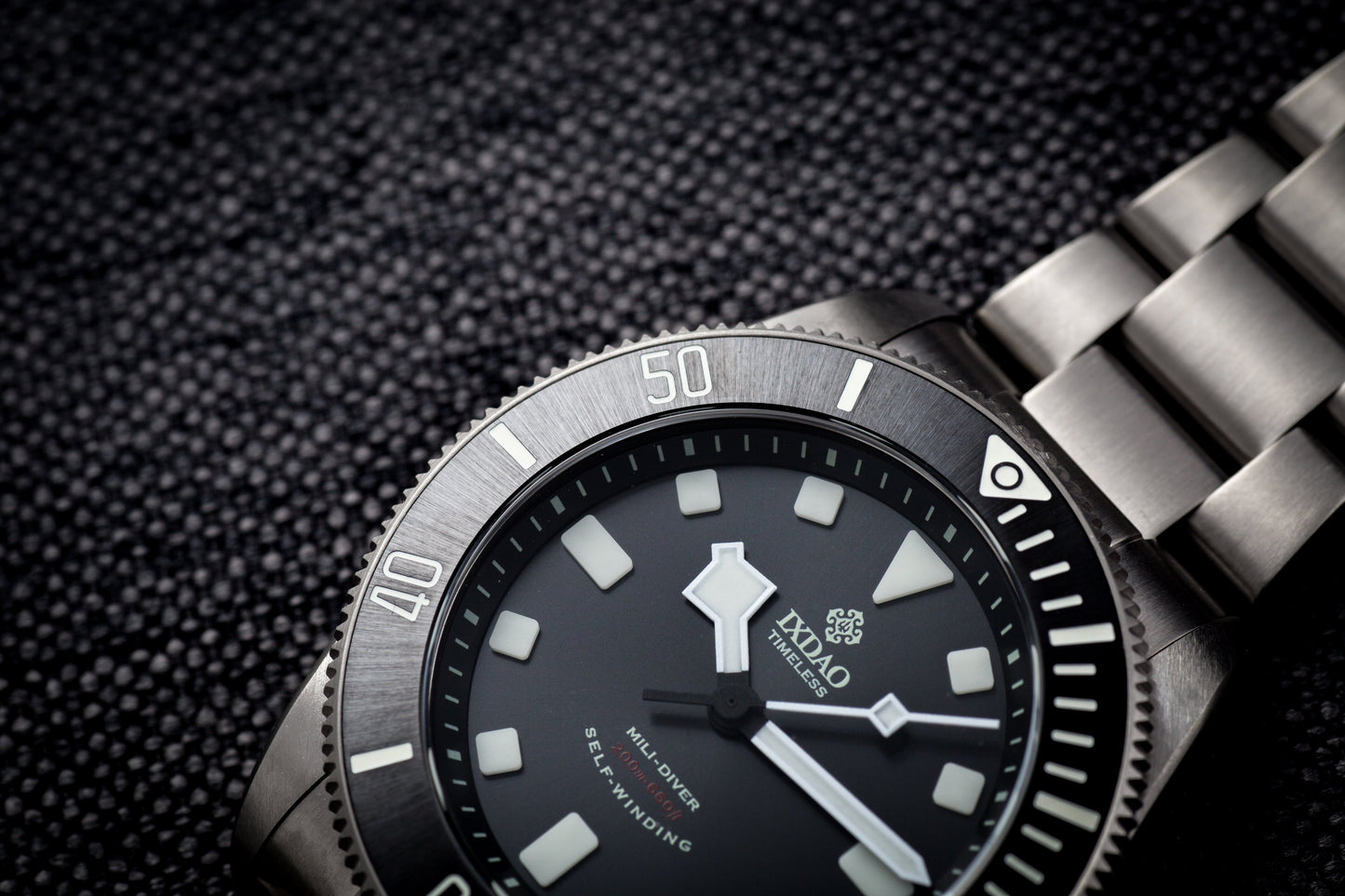 IXDAO Titanium 39mm Automatic Dive Watch Black Dial 15 Scale Bezel IXDAO Watch Official Store