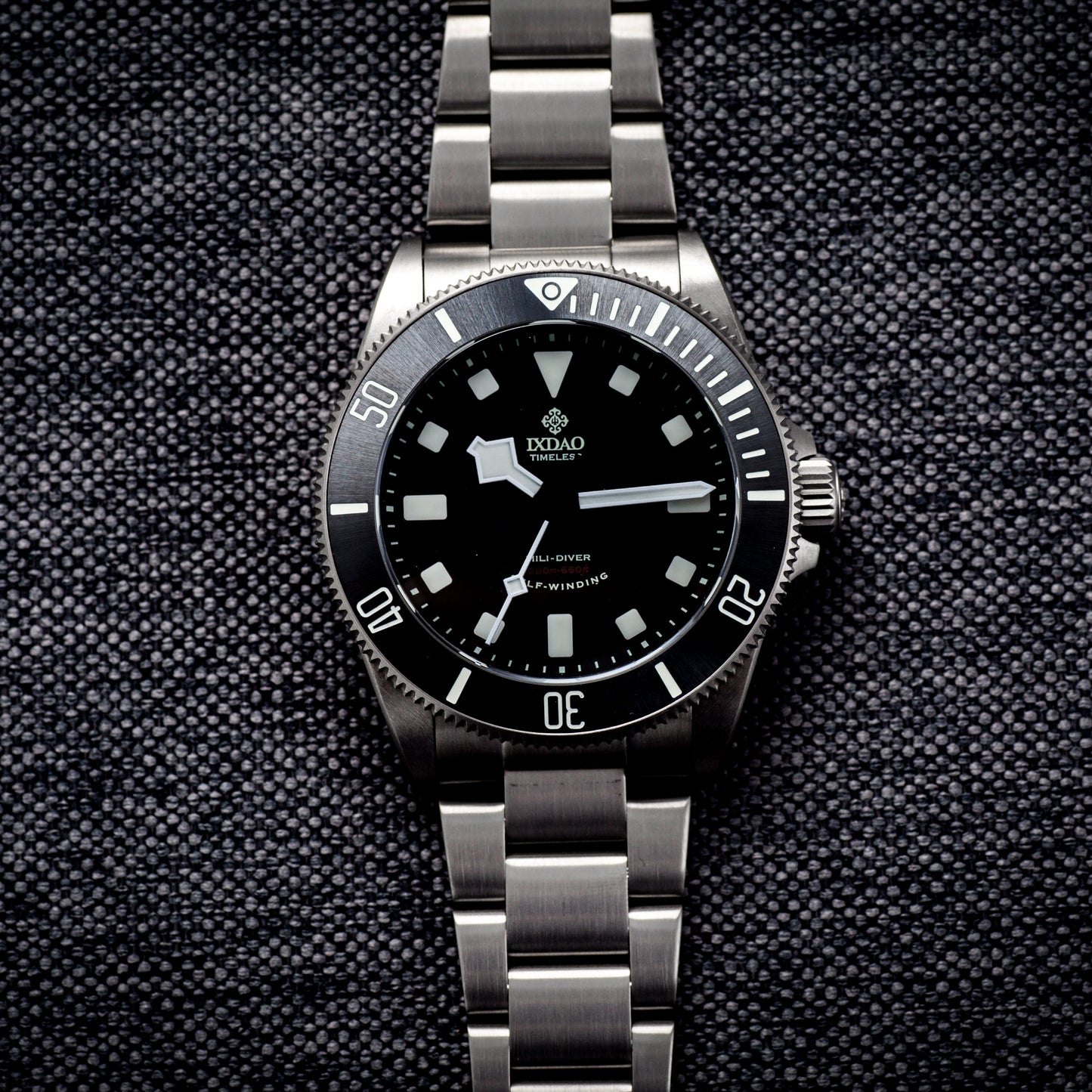IXDAO Titanium 39mm Automatic Dive Watch Black Dial 15 Scale Bezel IXDAO Watch Official Store