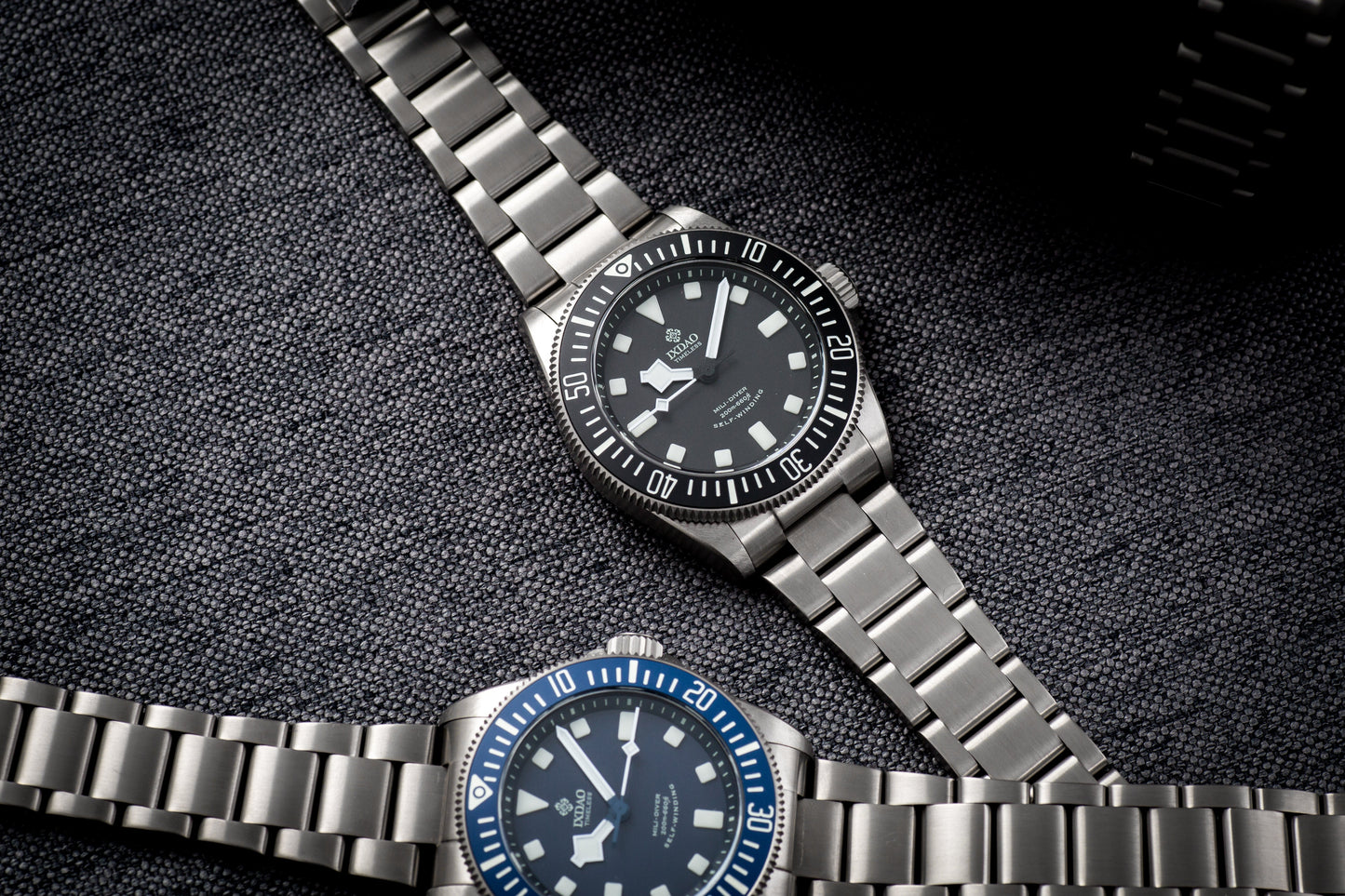 IXDAO Titanium 39mm Automatic Dive Watch Blue Dial Full Scale Bezel IXDAO Watch Official Store