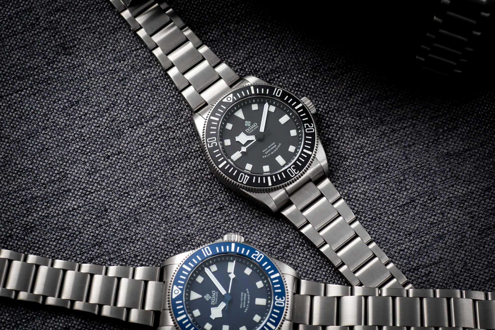 IXDAO Titanium 39mm Automatic Dive Watch Blue Dial Full Scale Bezel IXDAO Watch Official Store