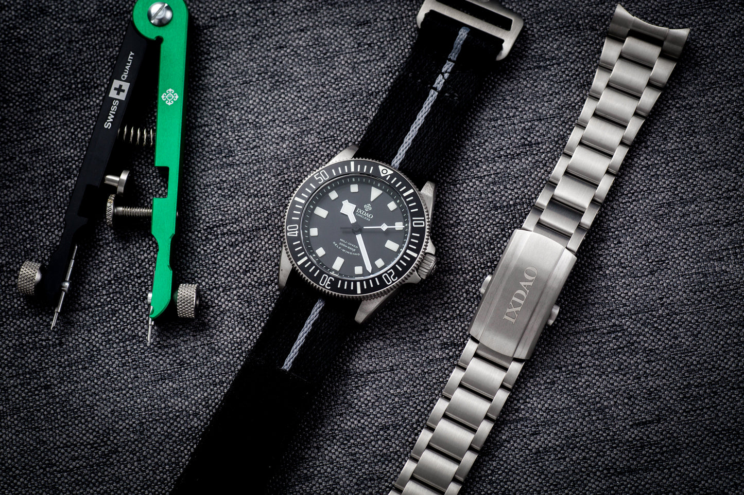 IXDAO Titanium 39mm Automatic Dive Watch Blue Dial Full Scale Bezel IXDAO Watch Official Store