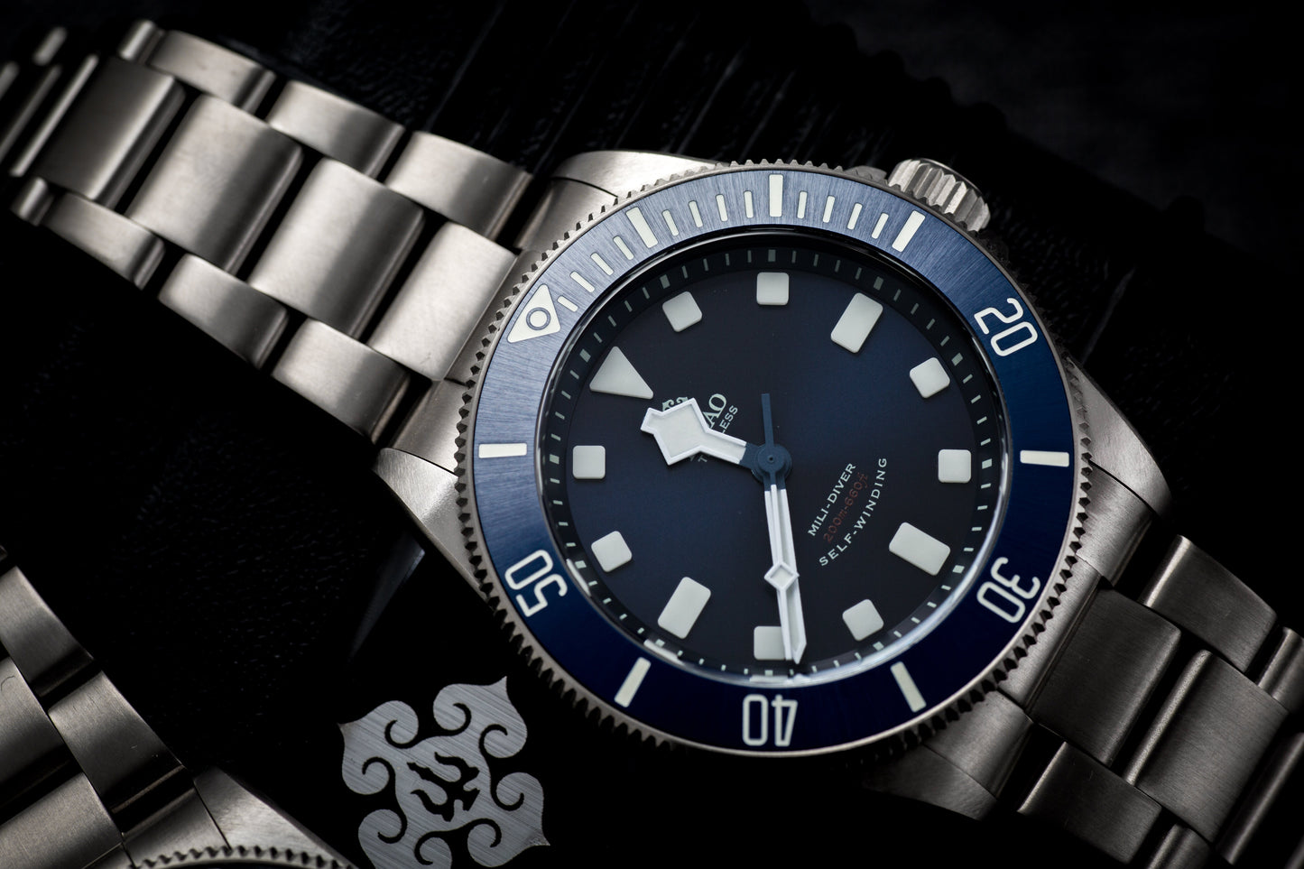 IXDAO Titanium 39mm Automatic Dive Watch Blue Dial 15 Scale Bezel IXDAO Watch Official Store
