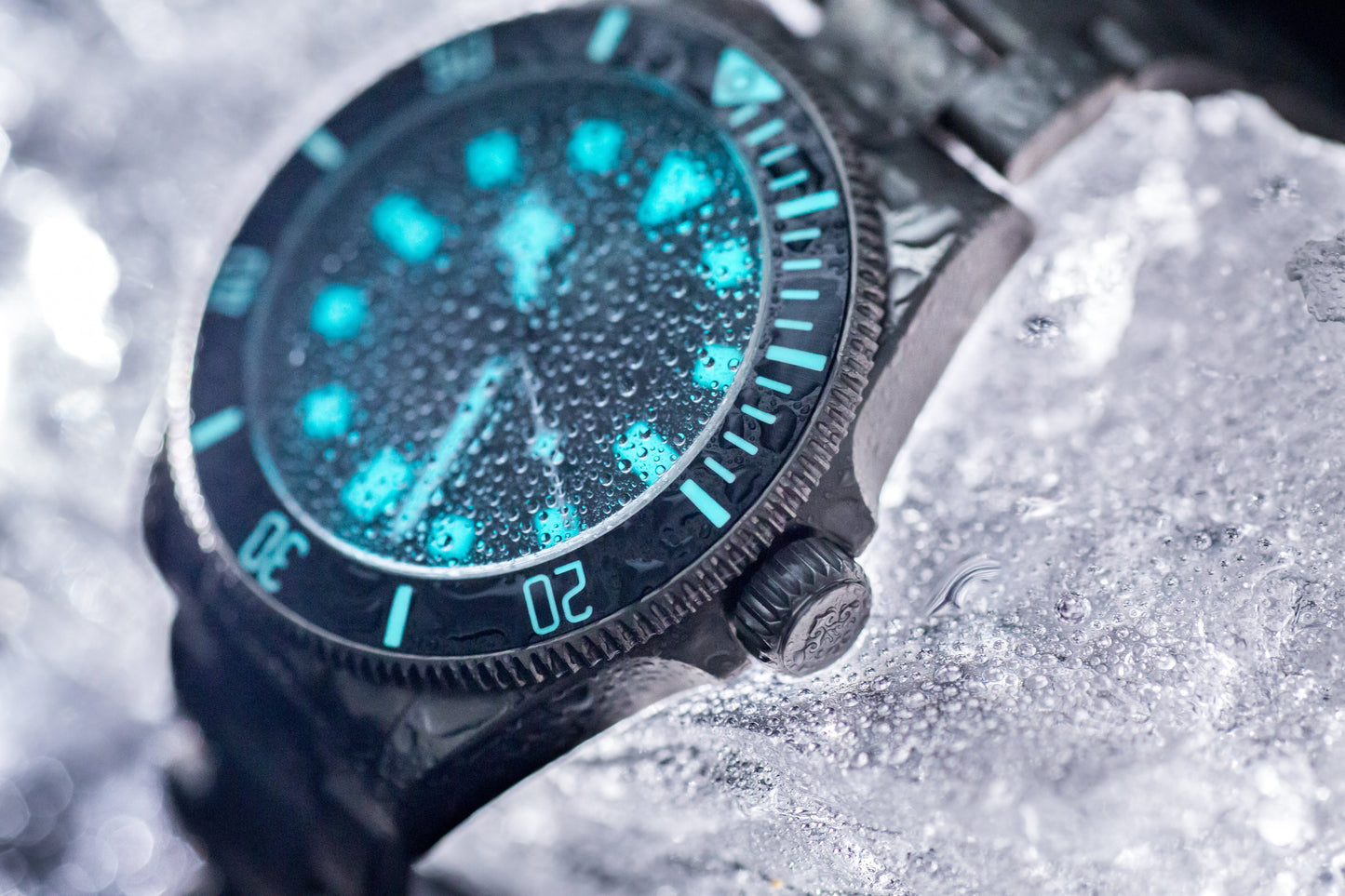 IXDAO Titanium 39mm Automatic Dive Watch Blue Dial Full Scale Bezel IXDAO Watch Official Store