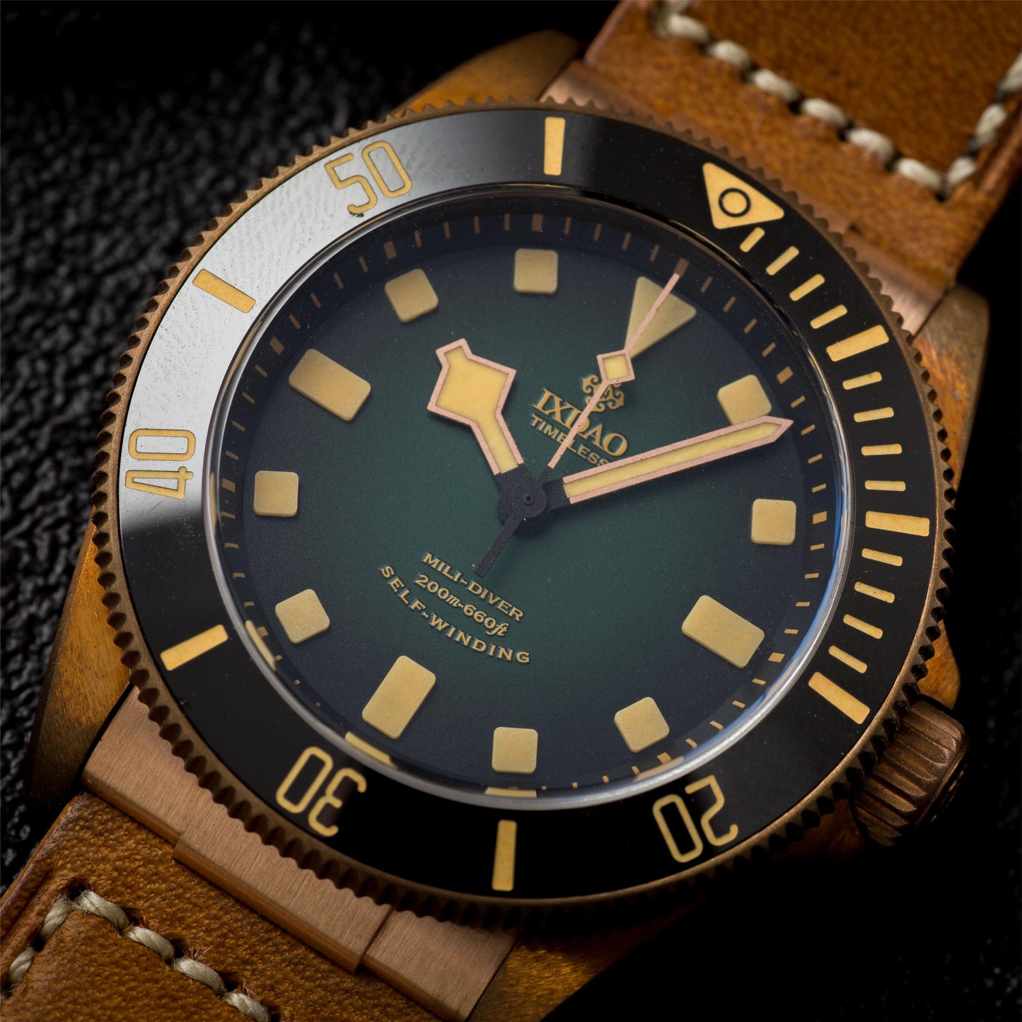 ☆Back to School Sale☆IXDAO Bronze 39mm Automatic Dive Watch IXDAO Watch Official Store