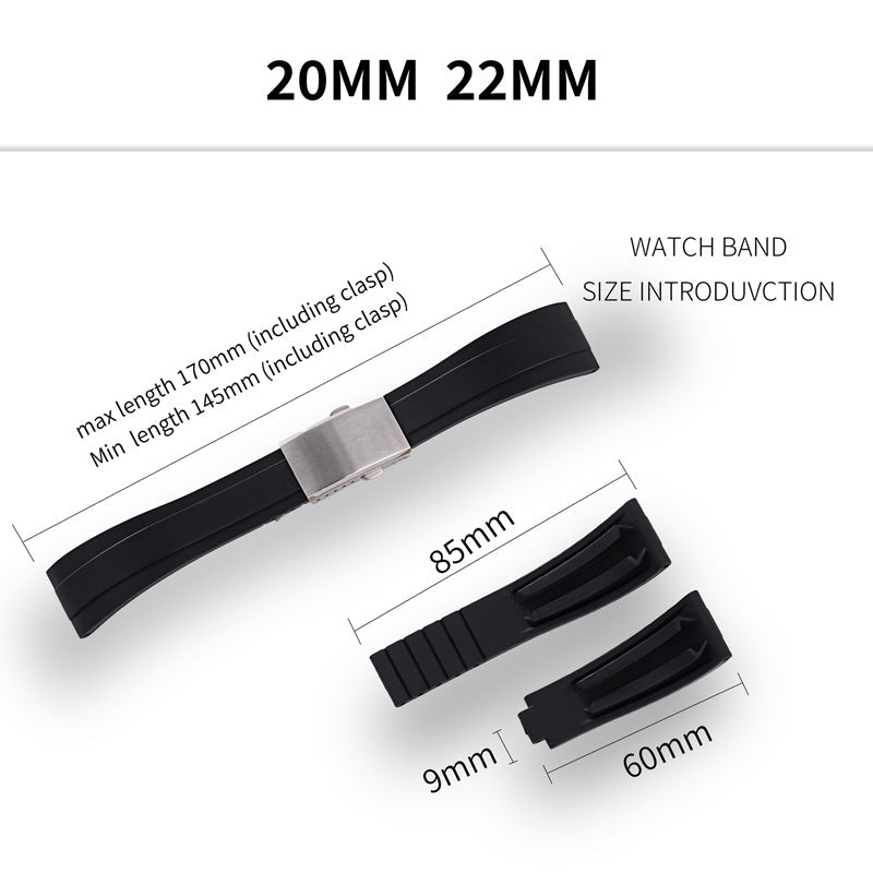 ★New Arrivals★Cut-to-Size TPU Rubber Watch Strap IXDAO Watch Official Store