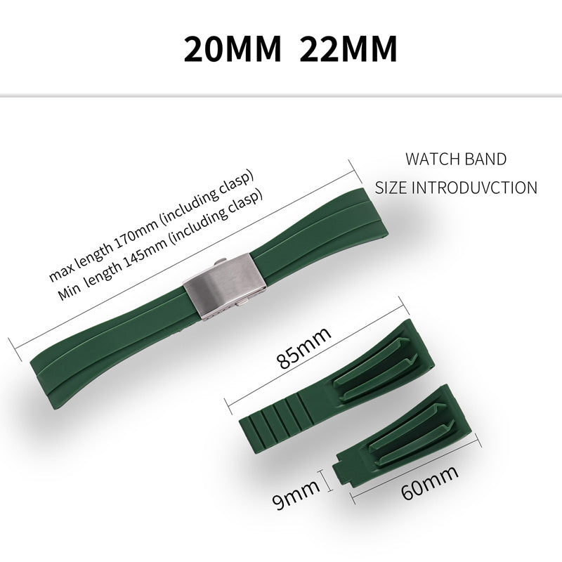 ★New Arrivals★Cut-to-Size TPU Rubber Watch Strap IXDAO Watch Official Store