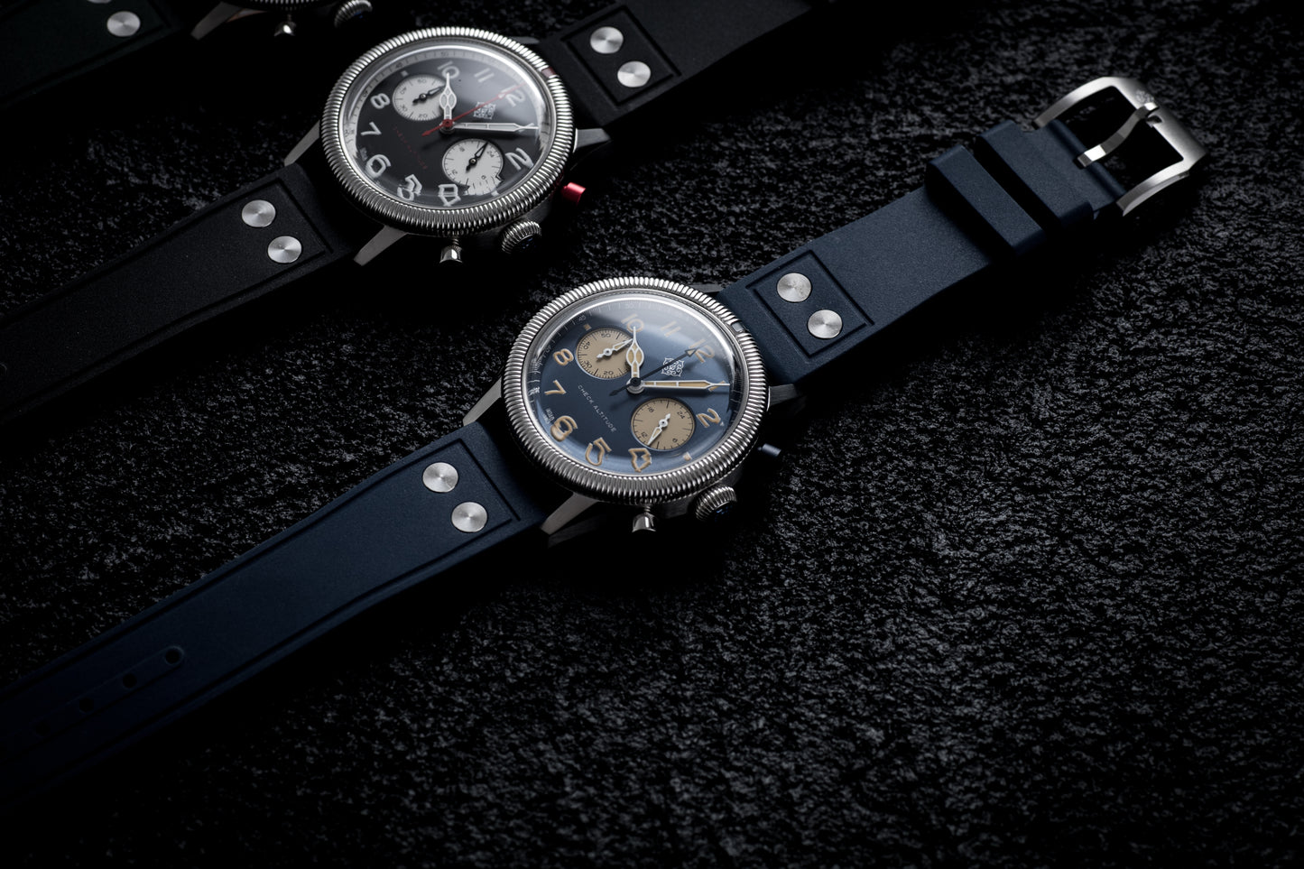 ★Early Bird★IXDAO 39mm VK64 Pilot Chronograph Watch Blue Dial