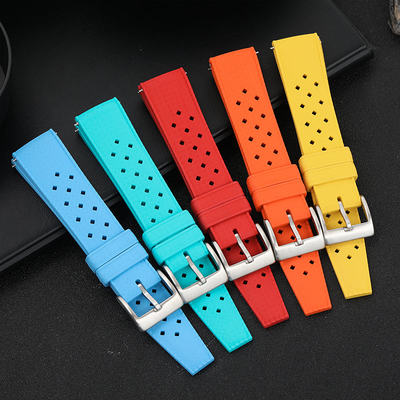 Premium-Grade Tropical FKM Rubber Watch Strap