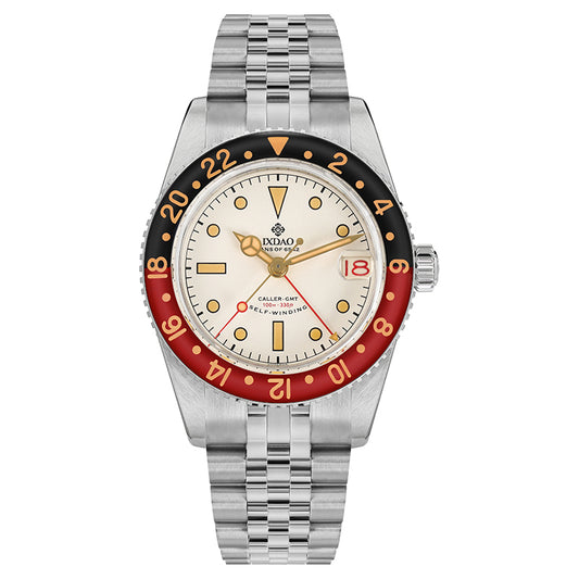 IXDAO 6542 Vintage 38MM NH34 GMT 904L Automatic Dive Watch White Dial