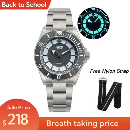 ☆Back to School Sale☆IXDAO Titanium 39mm Automatic Dive Watch-New dial