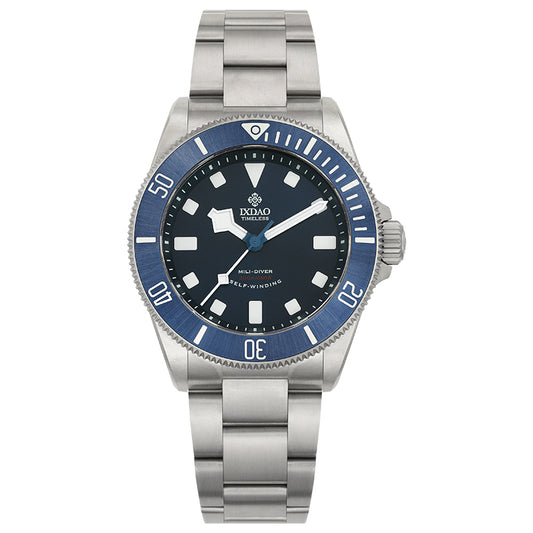 IXDAO Titanium 39mm Automatic Dive Watch Blue Dial 15 Scale Bezel