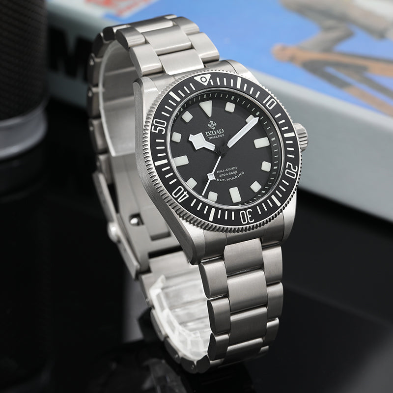 ☆Back to School Sale☆IXDAO Titanium 39mm LHD Automatic Dive Watch