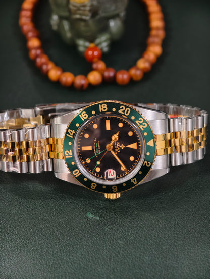IXDAO 6542 Vintage 38MM NH34 GMT 904L Automatic Dive Watch