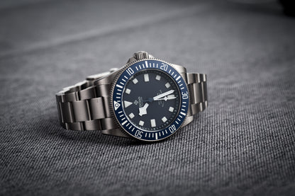 IXDAO Titanium 39mm Automatic Dive Watch Blue Dial Full Scale Bezel IXDAO OFFICIAL STORE