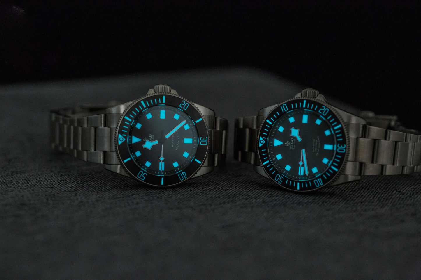 IXDAO Titanium 39mm Automatic Dive Watch Blue Dial Full Scale Bezel IXDAO OFFICIAL STORE