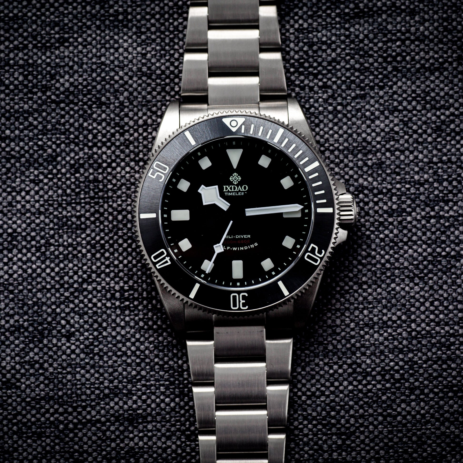 IXDAO Titanium 39mm Automatic Dive Watch Black Dial 15 Scale Bezel IXDAO OFFICIAL STORE