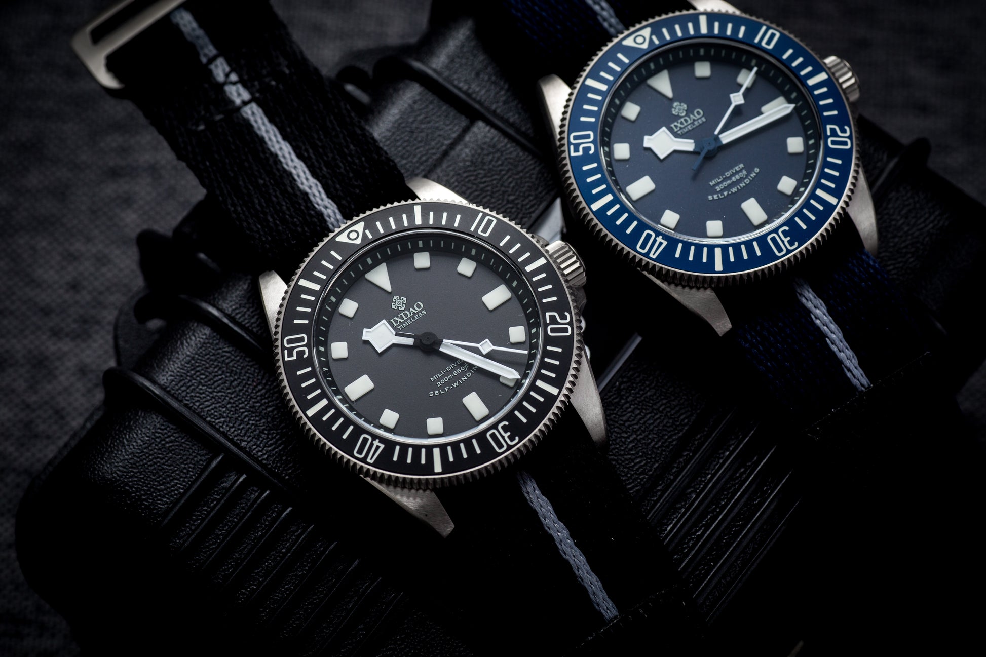 IXDAO Titanium 39mm Automatic Dive Watch Blue Dial Full Scale Bezel IXDAO OFFICIAL STORE