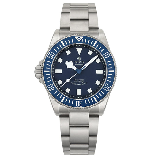 IXDAO Titanium 39mm Automatic Dive Watch Blue Dial Full Scale Bezel